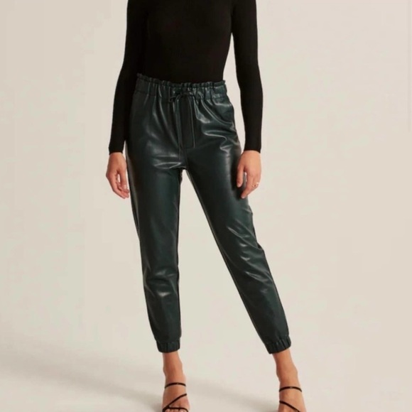 Abercrombie & Fitch Faux Leather Joggers - Picture 2 of 6